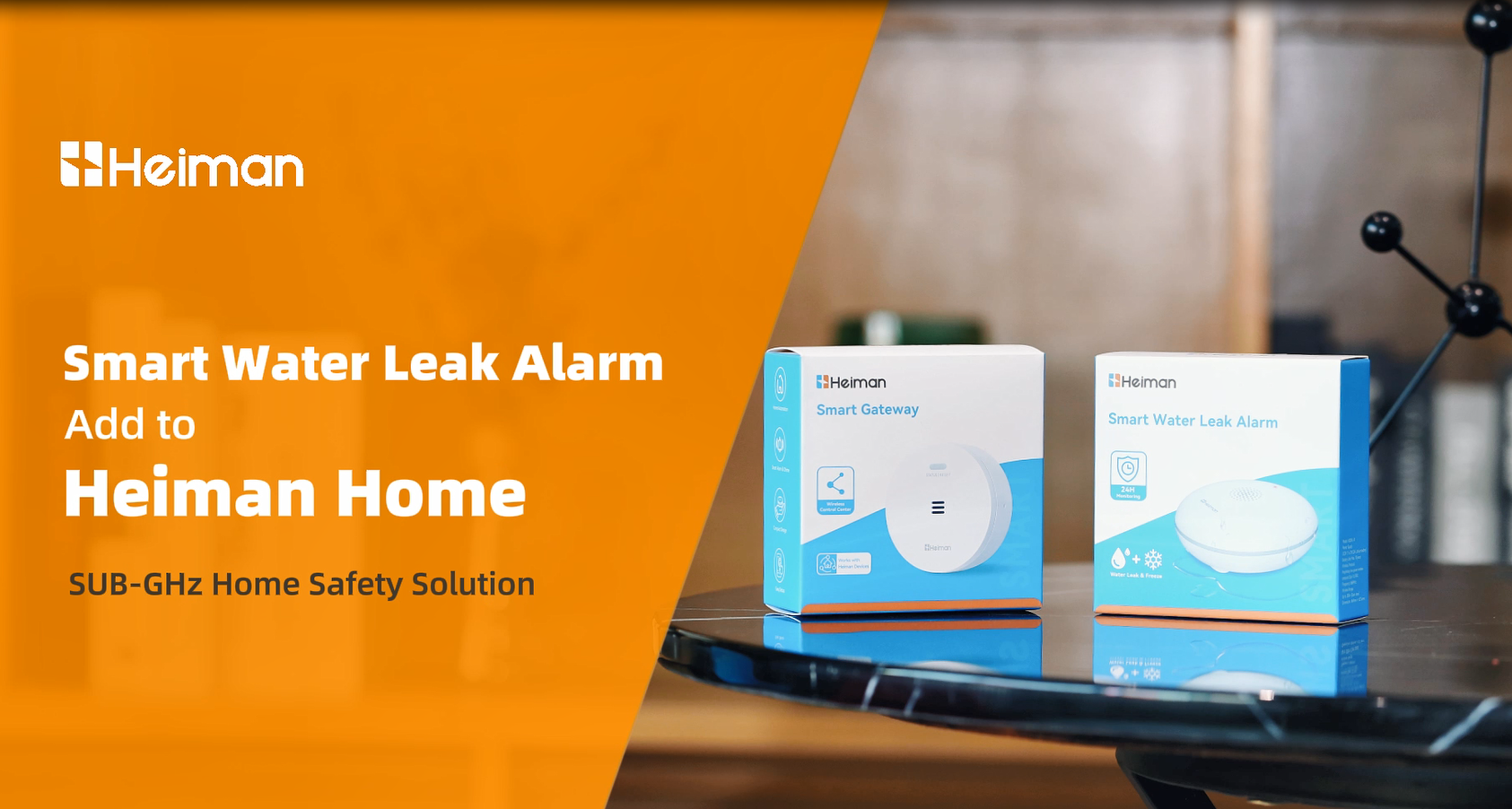 Smart Water Leak Alarm Add to Heiman Home SUB-GHz Home Safety Solution